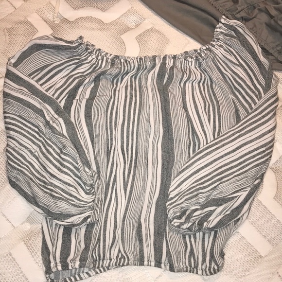 Forever 21 Tops - Off-Shoulder Striped Top